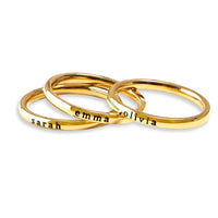Thumbnail for Stainless Steel Ring - Woman Ring - Custom Name Ring – Engraved Ring - Custom Ring Ring Brother & Sisters