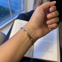 Thumbnail for Cuff bracelet — worn, real size, rose gold | SKU: ttfa-rg