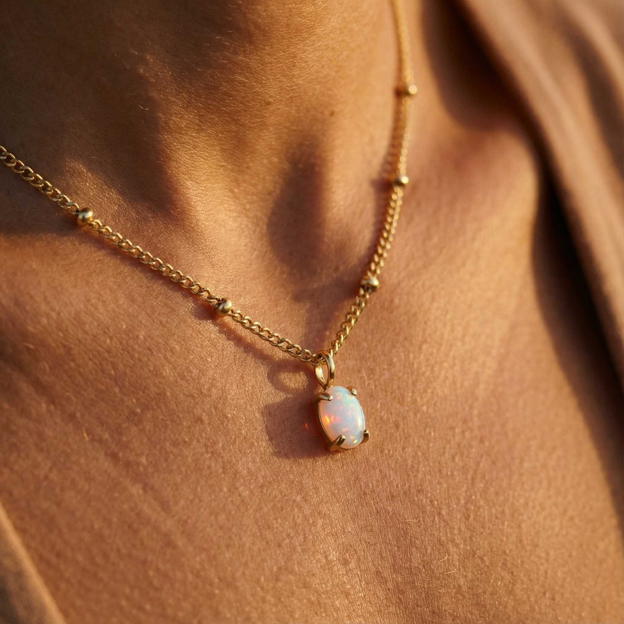Opal Pendant Necklace