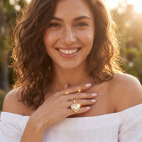 Thumbnail for Crystal Heart Photo Locket Necklace