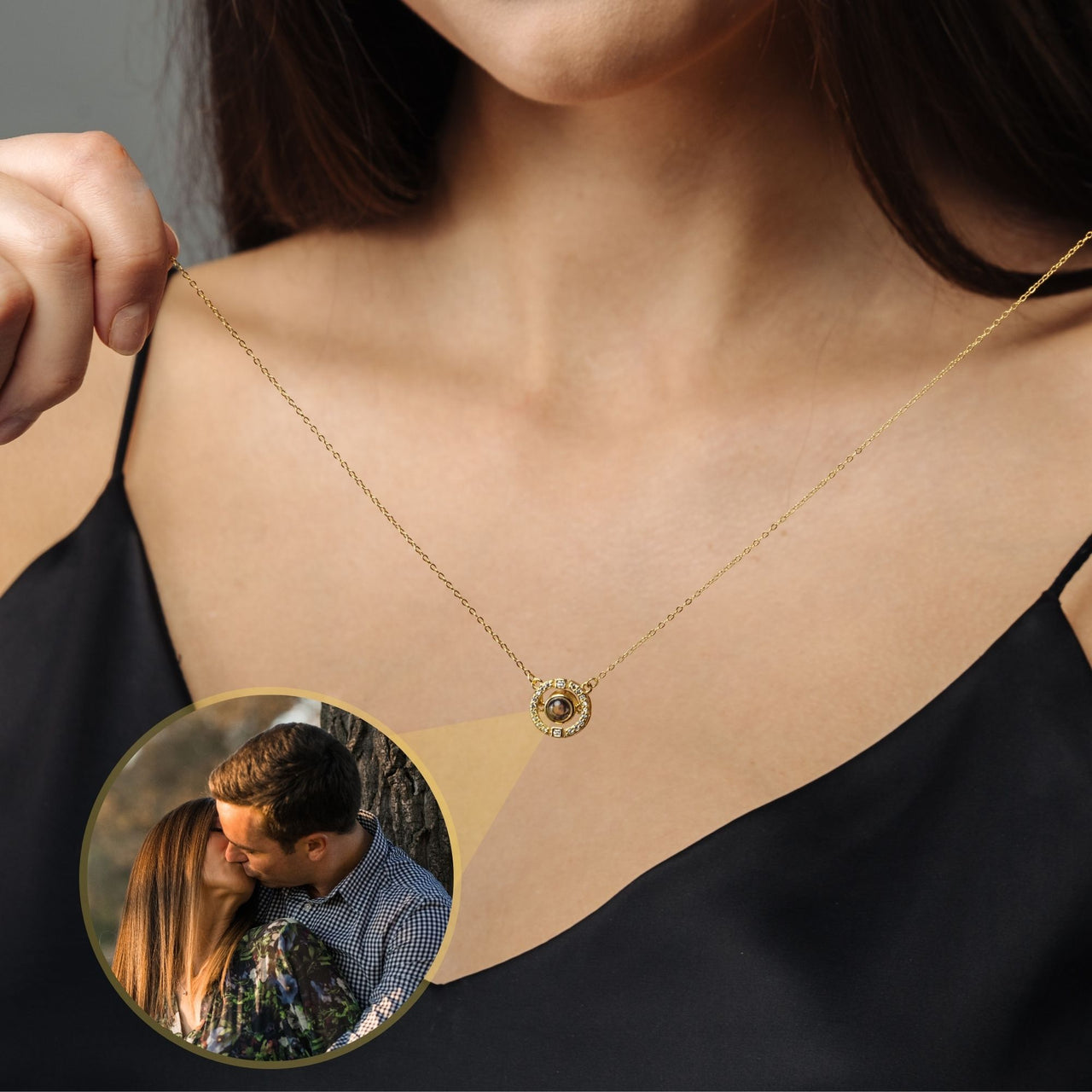 Collier Photo Circulaire