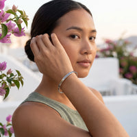 Thumbnail for Open cuff bracelet — worn, everyday gesture, silver | SKU: btuvoy-wg