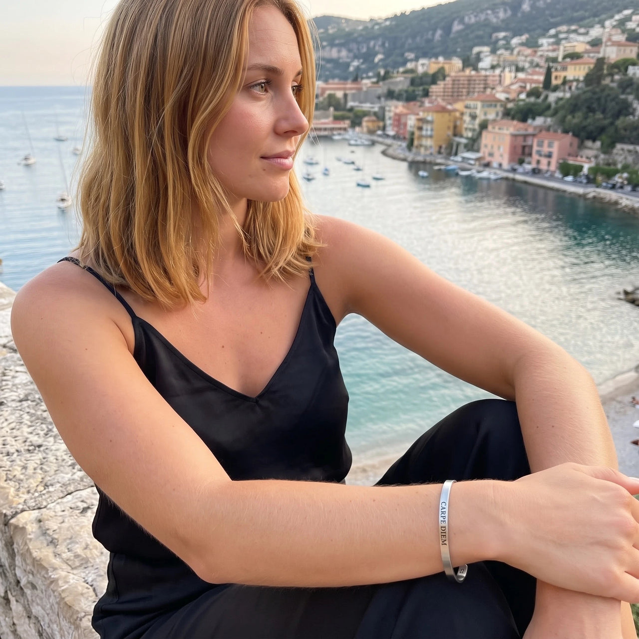 Cuff bracelet — worn on a getaway, silver | SKU: cp-rg