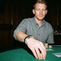 Thumbnail for Black Lion with Black & Grey Stones Set – worn at the poker table | Brother & Sisters | SKU: 21369621-gun-black-XS-14-15, 21369621-gun-black-S-16-17, 21369621-gun-black-M-18-19, 21369621-gun-black-L-20-21, 21369621-gun-black-XL-22-23