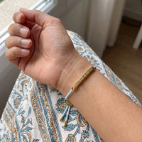 Thumbnail for Cord bracelet — worn, real size, gold | SKU: leciel-g
