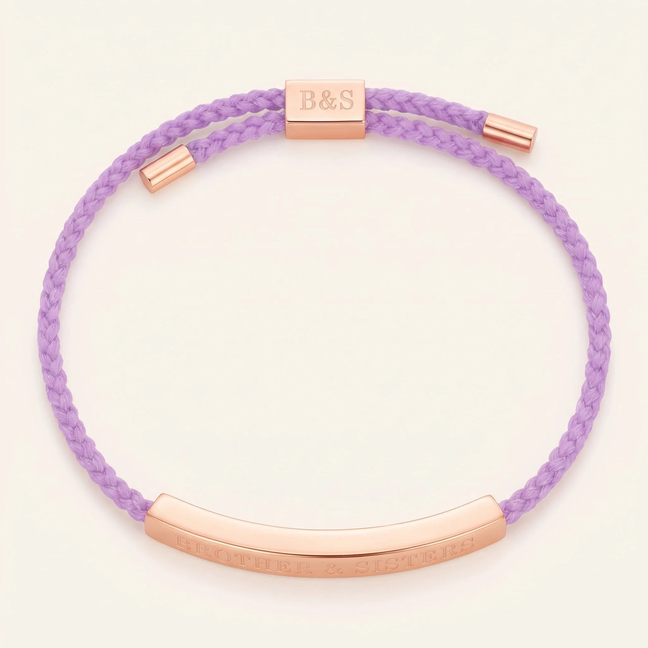 Purple bracelet — product photo on a white background, rose gold | SKU: lemauve-rg