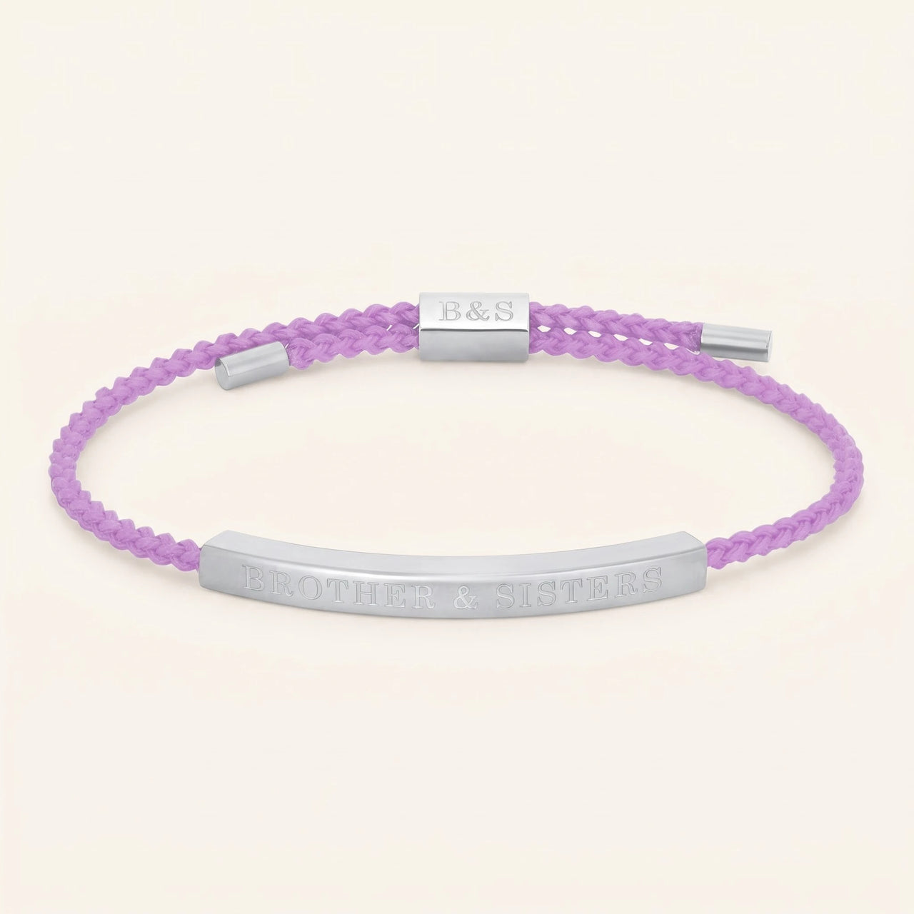 Braided bracelet — product photo on a white background, silver | SKU: lemauve-wg