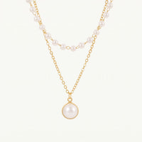 Thumbnail for Pearl necklace — product photo on a white background, gold | SKU: lepure