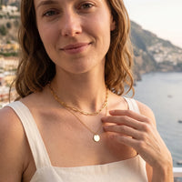 Thumbnail for Gold coin necklace — worn on a getaway, gold | SKU: le-tendance-g