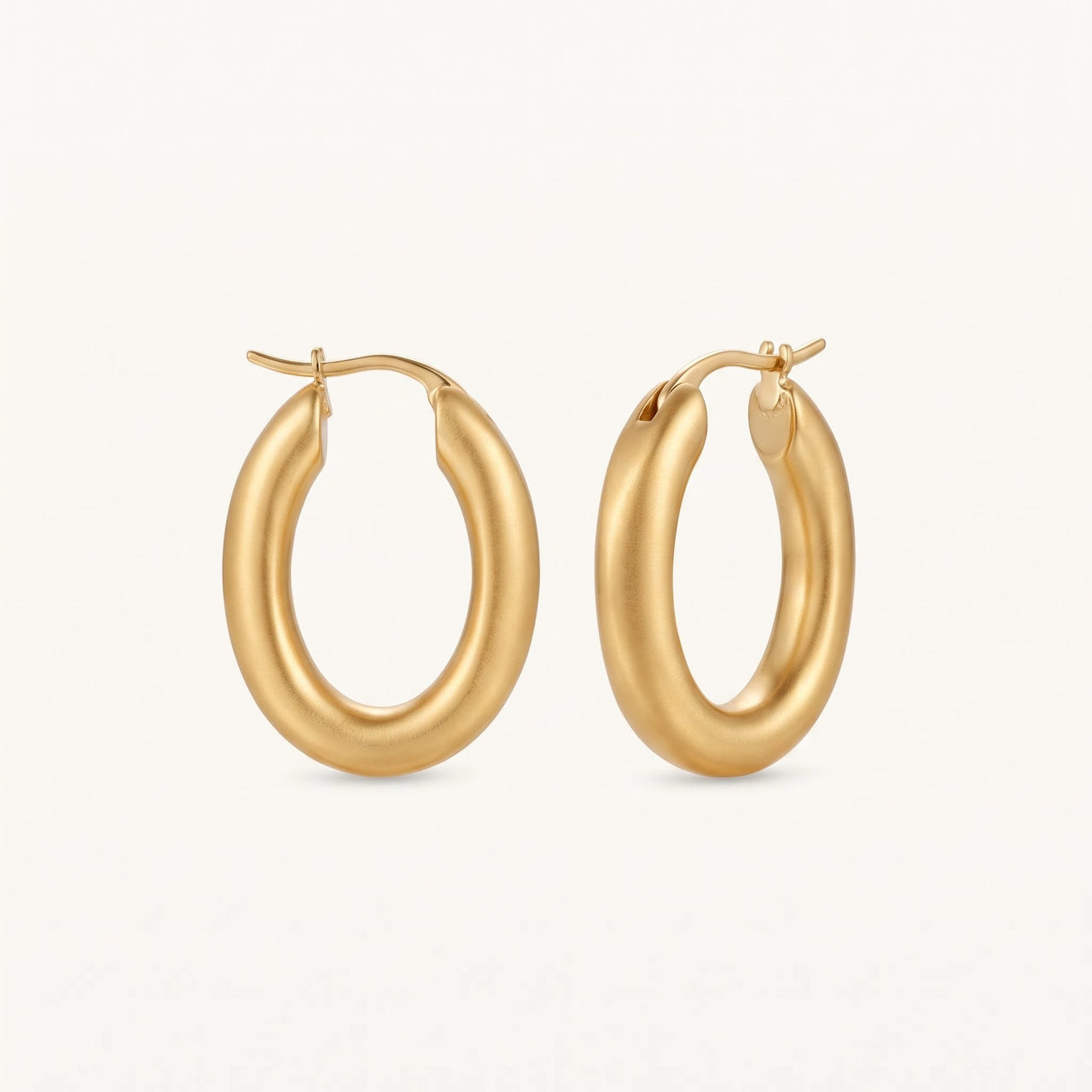 Gold hoop earrings — product photo on a white background, gold | SKU: lesmates