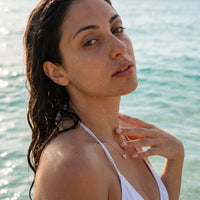 Thumbnail for Diamond shape necklace — worn in the water, waterproof, rose gold | SKU: 12791388-rose-gold