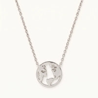 Thumbnail for Travel necklace — product photo on a white background, silver | SKU: 22173453-white-gold