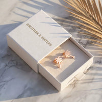 Thumbnail for Palm tree earrings — in the gift box, rose gold | SKU: 10287609-rose-gold-color