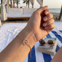 Thumbnail for Dainty bracelet — worn, real size, rose gold | SKU: 17429078-rose-gold