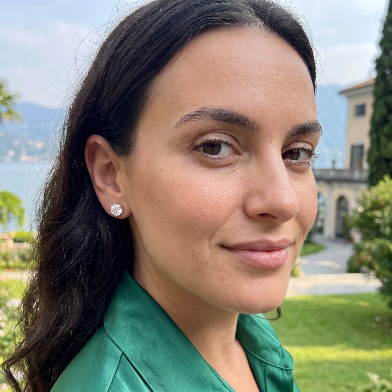 Silver stud earrings — worn on a getaway, silver | SKU: 5056659