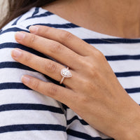Thumbnail for Teardrop ring — close-up of the details, rose gold | SKU: 505162-4.5-rose-gold