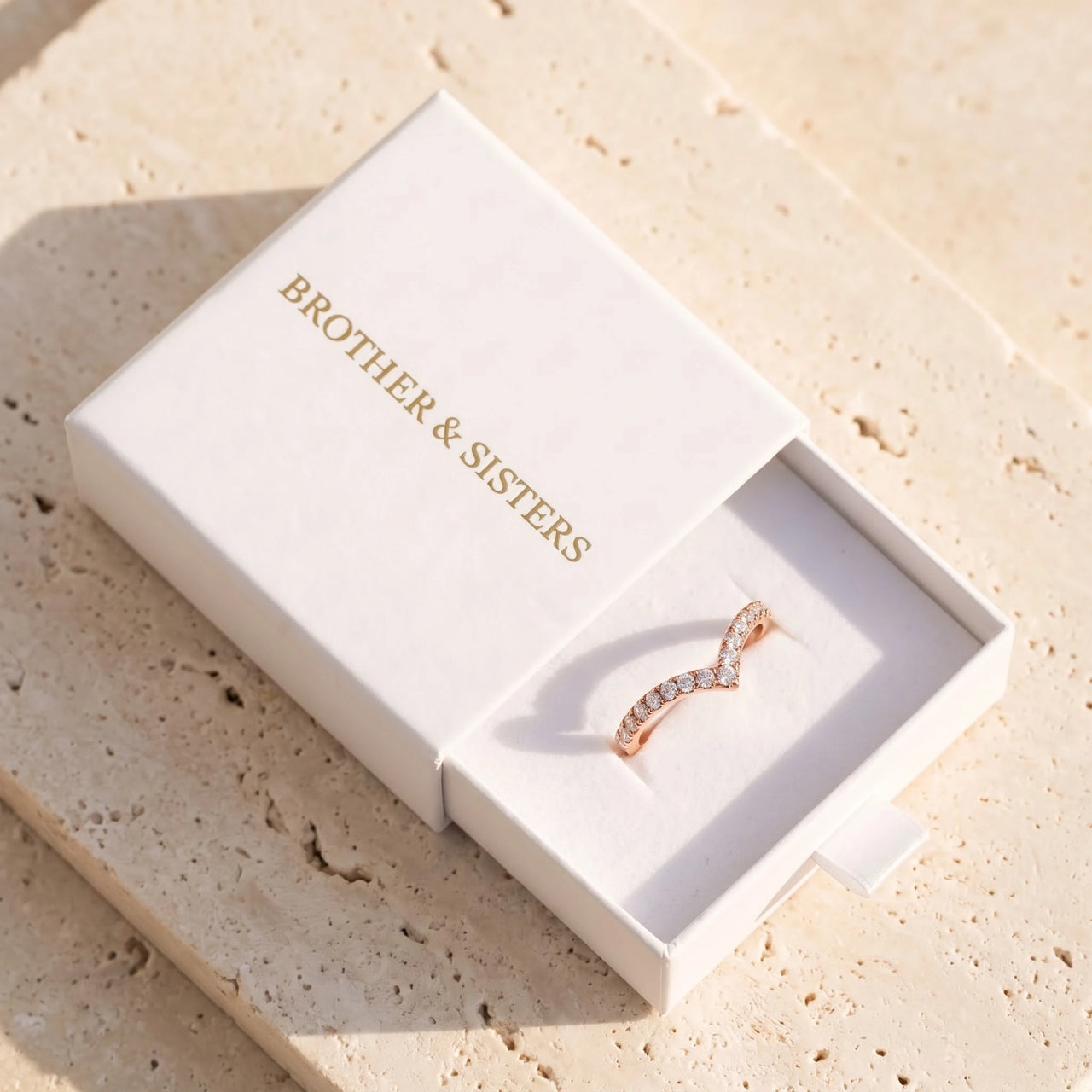 Curved wedding band — in the gift box, rose gold | SKU: 10645547-4.5-rose-gold