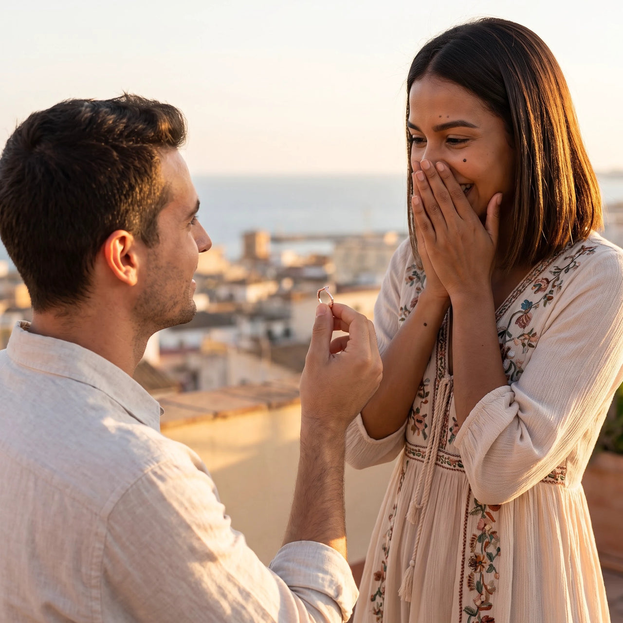 Curved wedding band — a marriage proposal, rose gold | SKU: 10645547-4.5-rose-gold