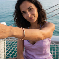 Thumbnail for Travel bracelet — worn on a relaxed day, rose gold | SKU: ttfa-rg
