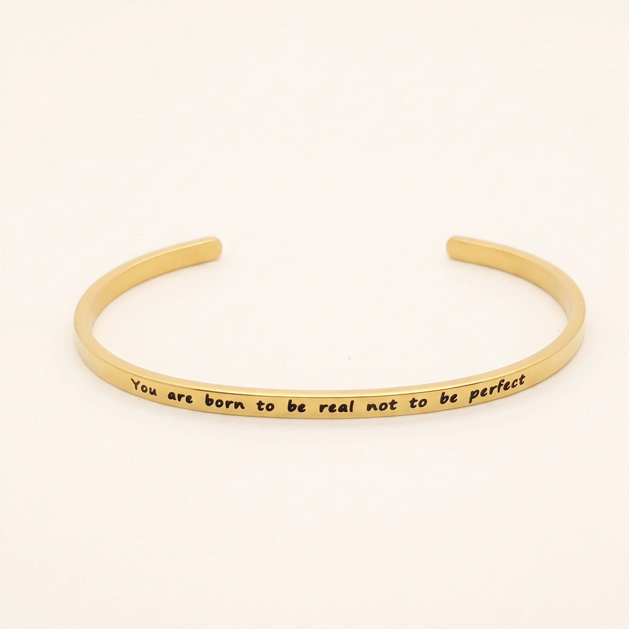 Inspirational bracelets for women — product photo on a white background, gold | SKU: 9864184-gold